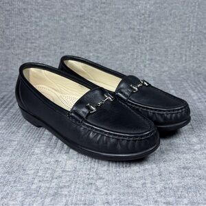 SAS TriPad Metro Women’s Loafers Horse Bit Black Leather Comfort Size 7M